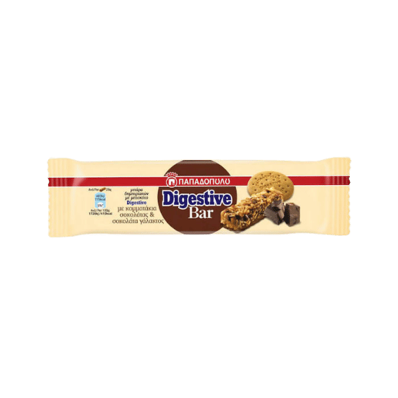 Digestive Bar mit Schokolade (28g) Papadopoulou - Araxxon